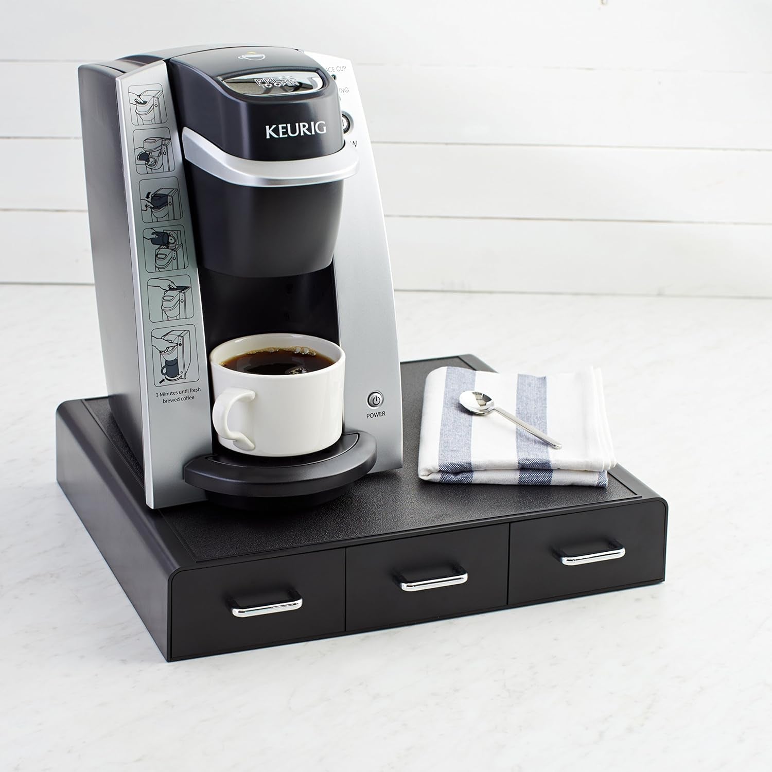 Coffee Pod Storage Drawer for K-Cup Pods, 36 Pod Capacity, Black